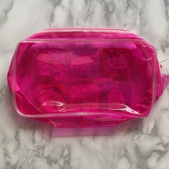Sanrio Hello Kitty and friends - clear hot pink pouch - Picture 3 of 8
